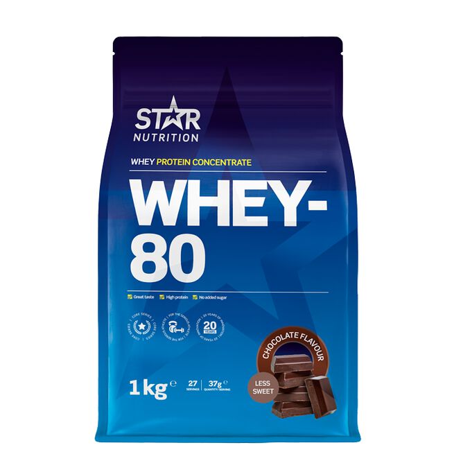 Whey-80 Whey Protein 1 kg Double Rich Chocolate