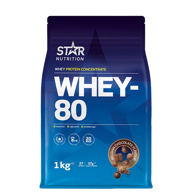 Whey-80 Whey Protein 1 kg Double Rich Chocolate