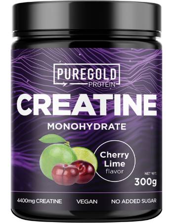 PURE GOLD Smaksatt Kreatin Monohydrat 300 g | CHERRY LIME