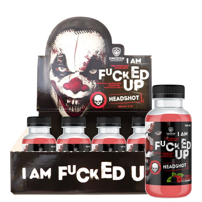 16 x F-cked Up PWO Shot 100ml Forrest Raspberry