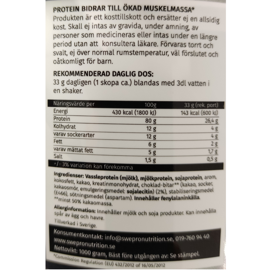 Pro Whey 2 kg | 80% Protein | Chocolate Flavor with Real Chocolate Pieces