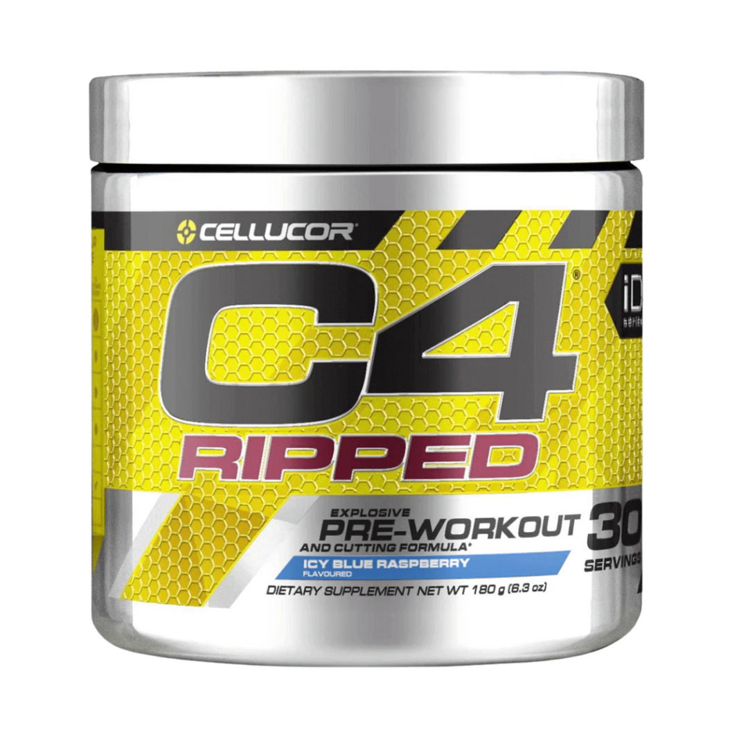 C4 Ripped PWO Icy Blue Raspberry 30 portioner Icy Blue Raspberry