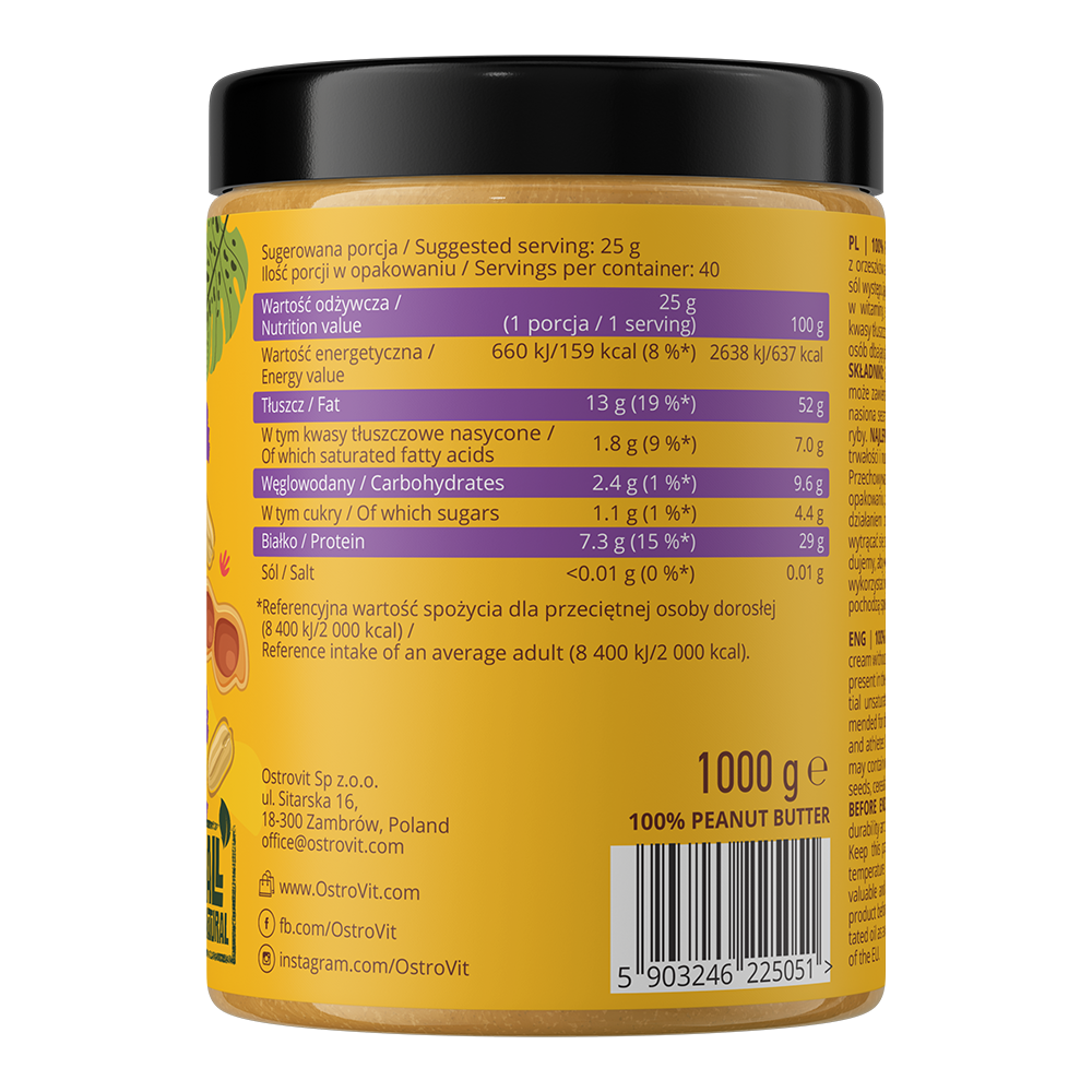 100% Peanut Butter 1000 g