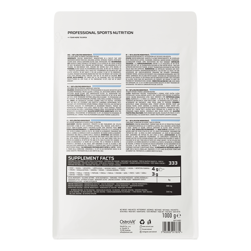 100% Creatine Monohydrate 1000 g