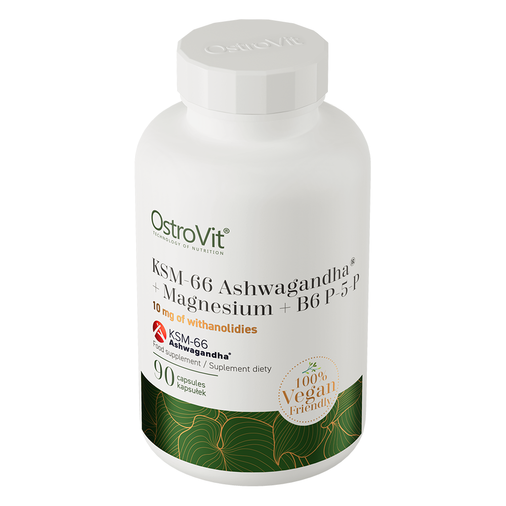 KSM-66 Ashwagandha® + Magnesium + B6 P-5-P VEGE 90 Kapslar