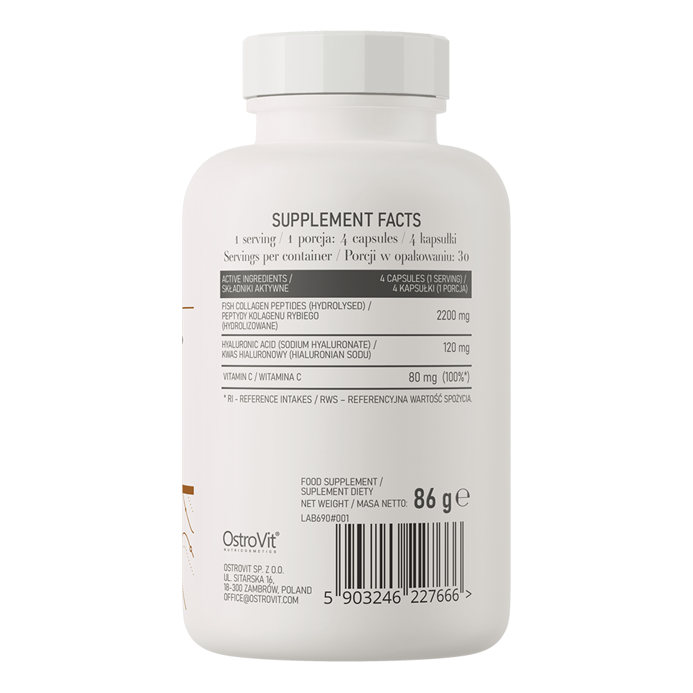 Marine Collagen + Hyaluronic Acid + Vitamin C 120 Kapslar