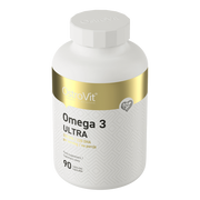 Omega 3 Ultra 90 capsules with EPA and DHA acids, also containing vitamin E
