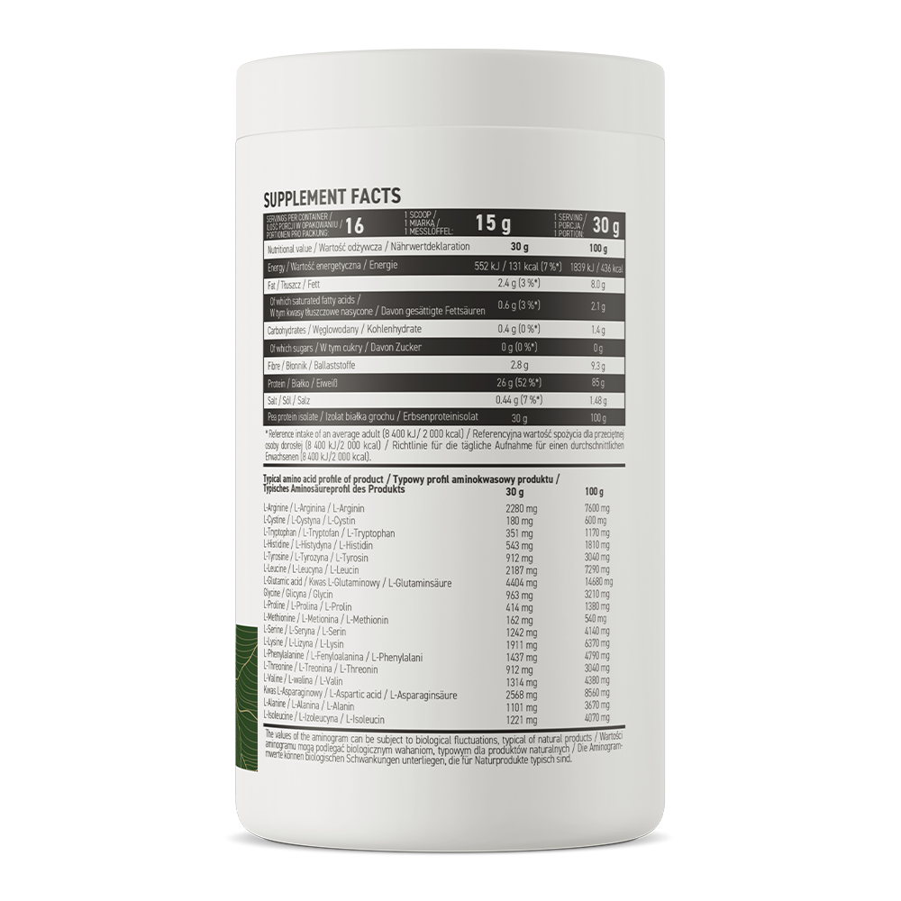 Pea Protein Isolate 480 g natural