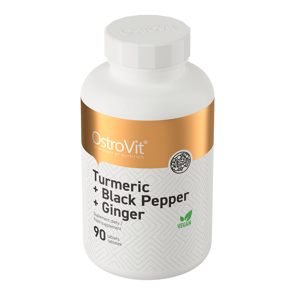 Turmeric + Black Pepper + Ginger 90 Tabletter