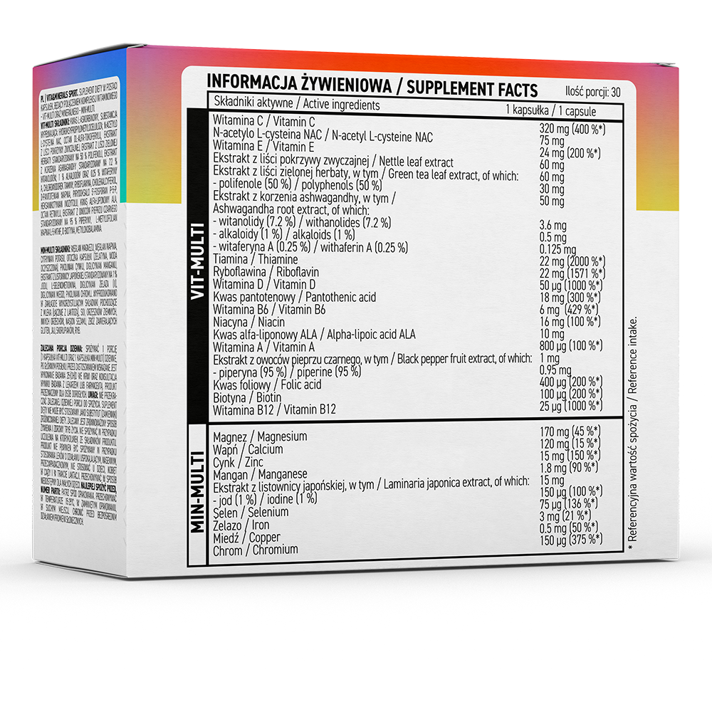 VITAMINS & MINERALS Sport 60 Sport 60 Kapslar