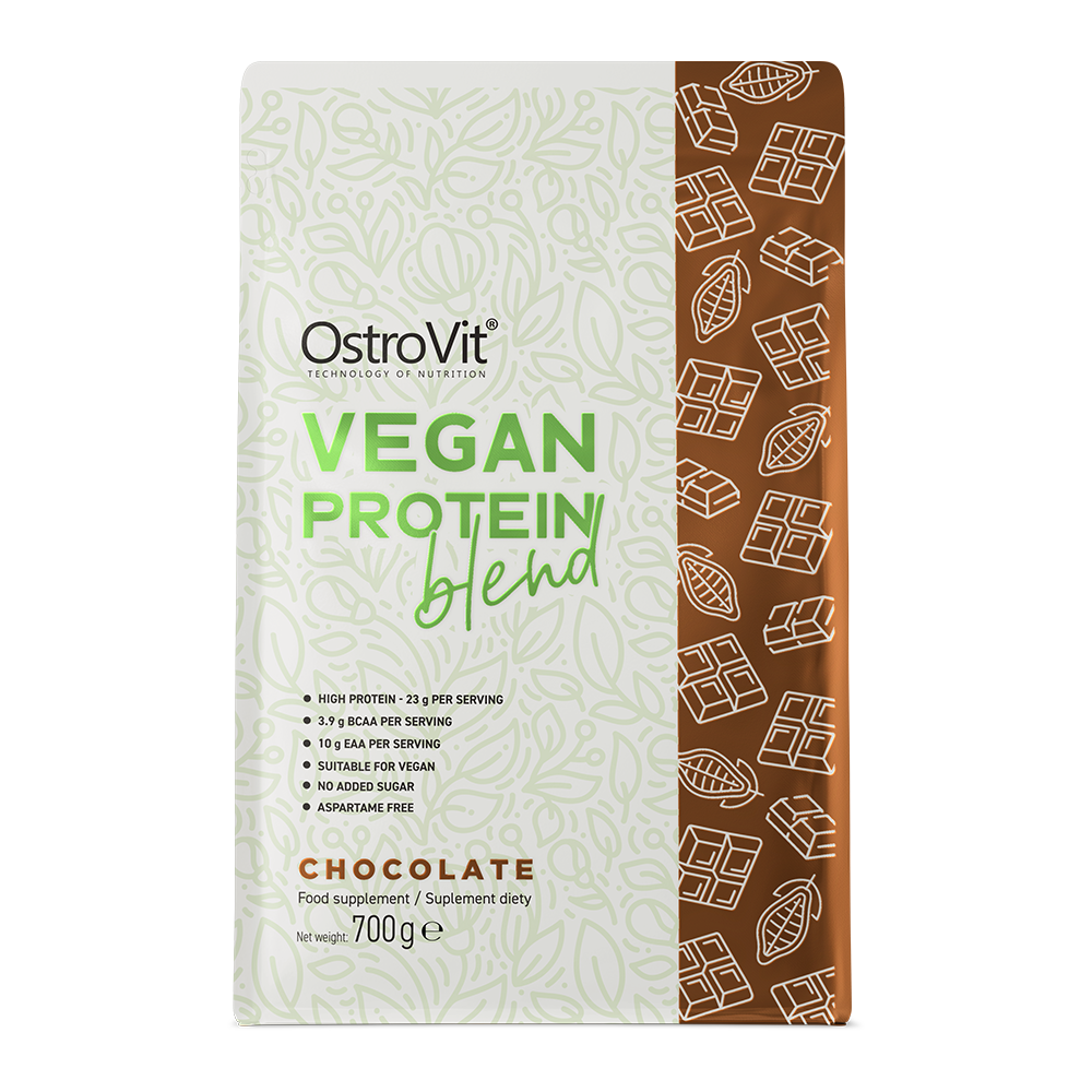Vegan Protein Blend 700 g  Vegan blend of vegetable proteins, almost 80% of proteins in one serving of the product