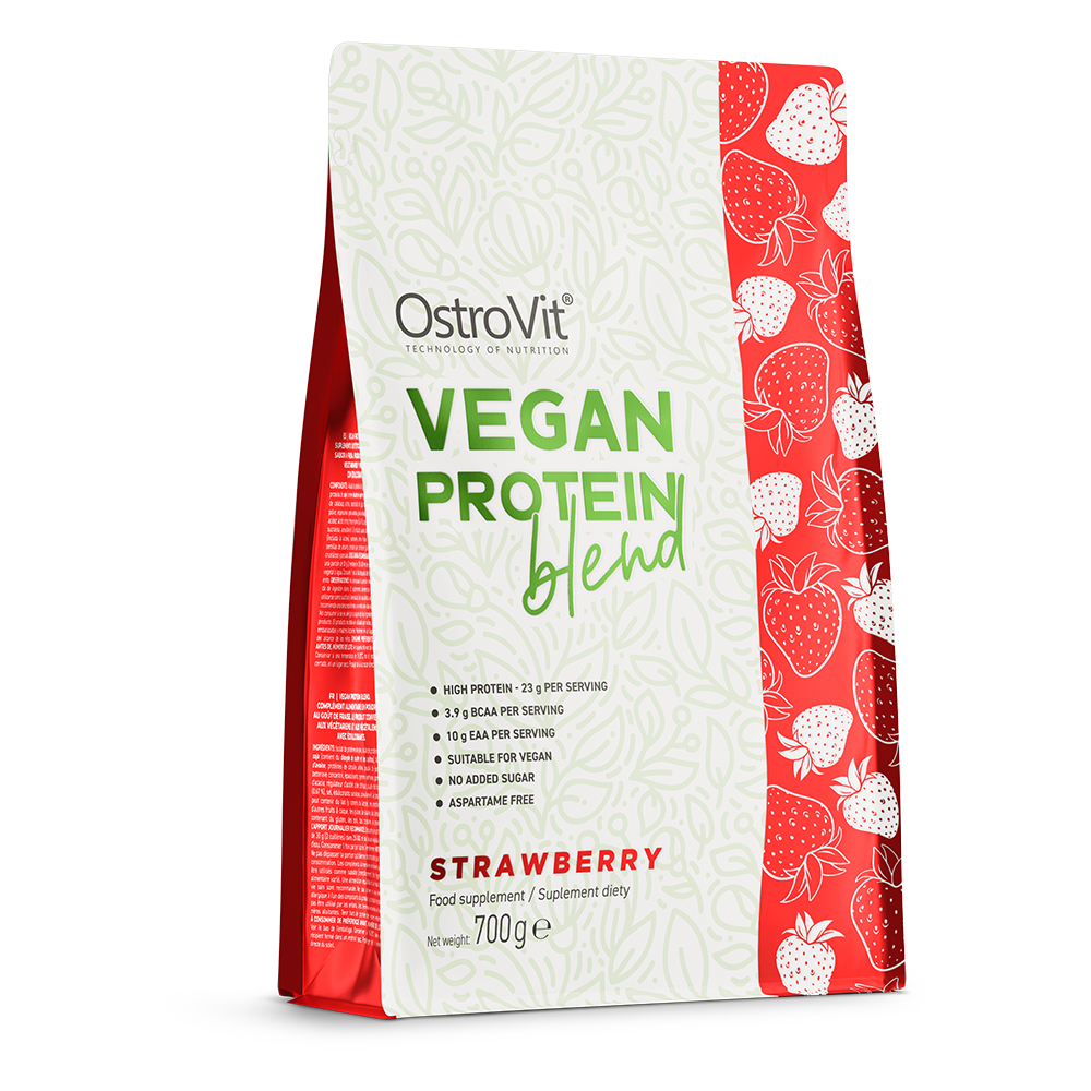 Vegan Protein Blend 700 g  Vegan blend of vegetable proteins, almost 80% of proteins in one serving of the product