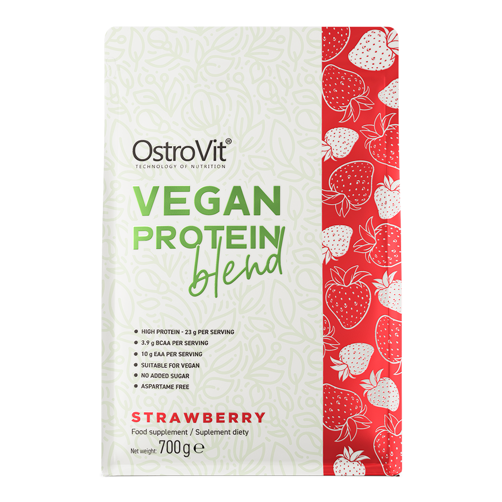 Vegan Protein Blend 700 g  Vegan blend of vegetable proteins, almost 80% of proteins in one serving of the product