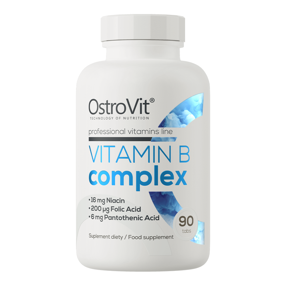 Vitamin B Complex 90 tablets Comprehensive set of B vitamins, enriched with vitamin C and E
