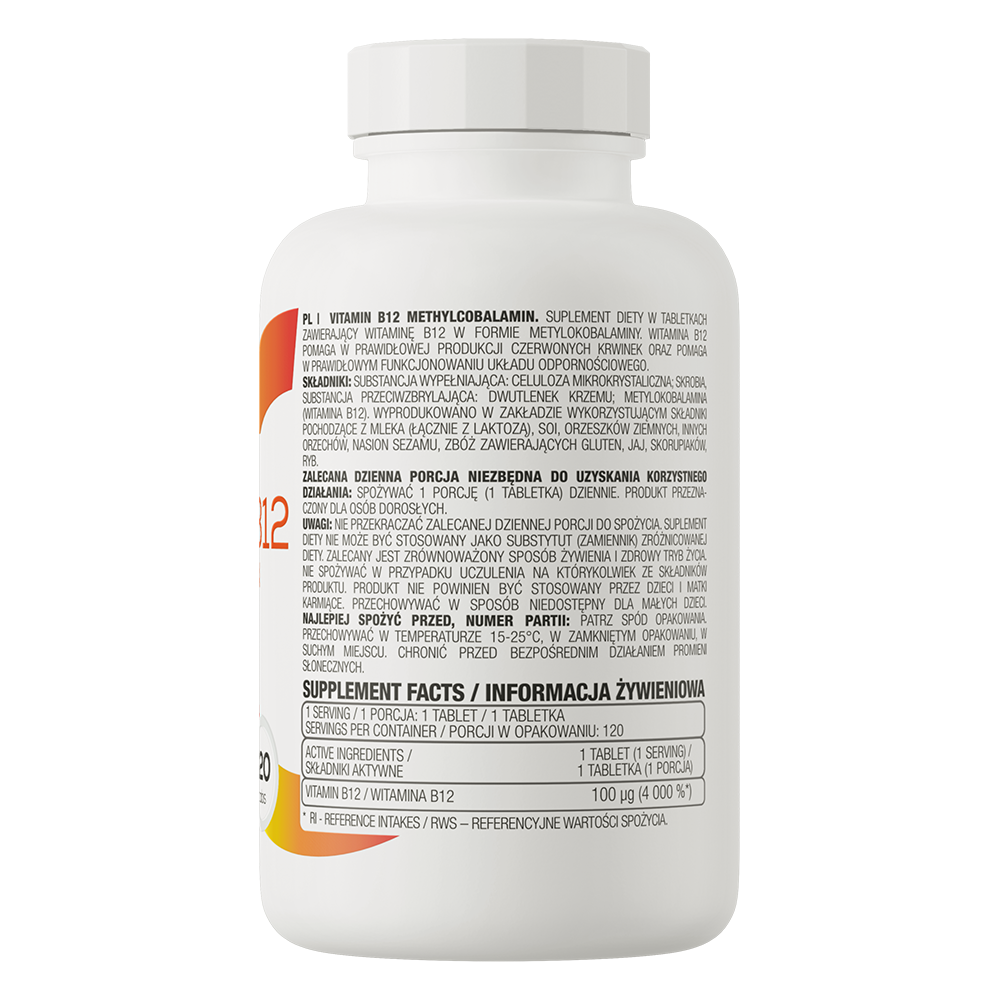 Vitamin B12 Methylcobalamin 100 µg 120 tablets