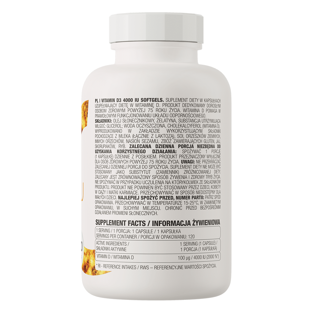 Vitamin D3 4000 IU 120 capsules